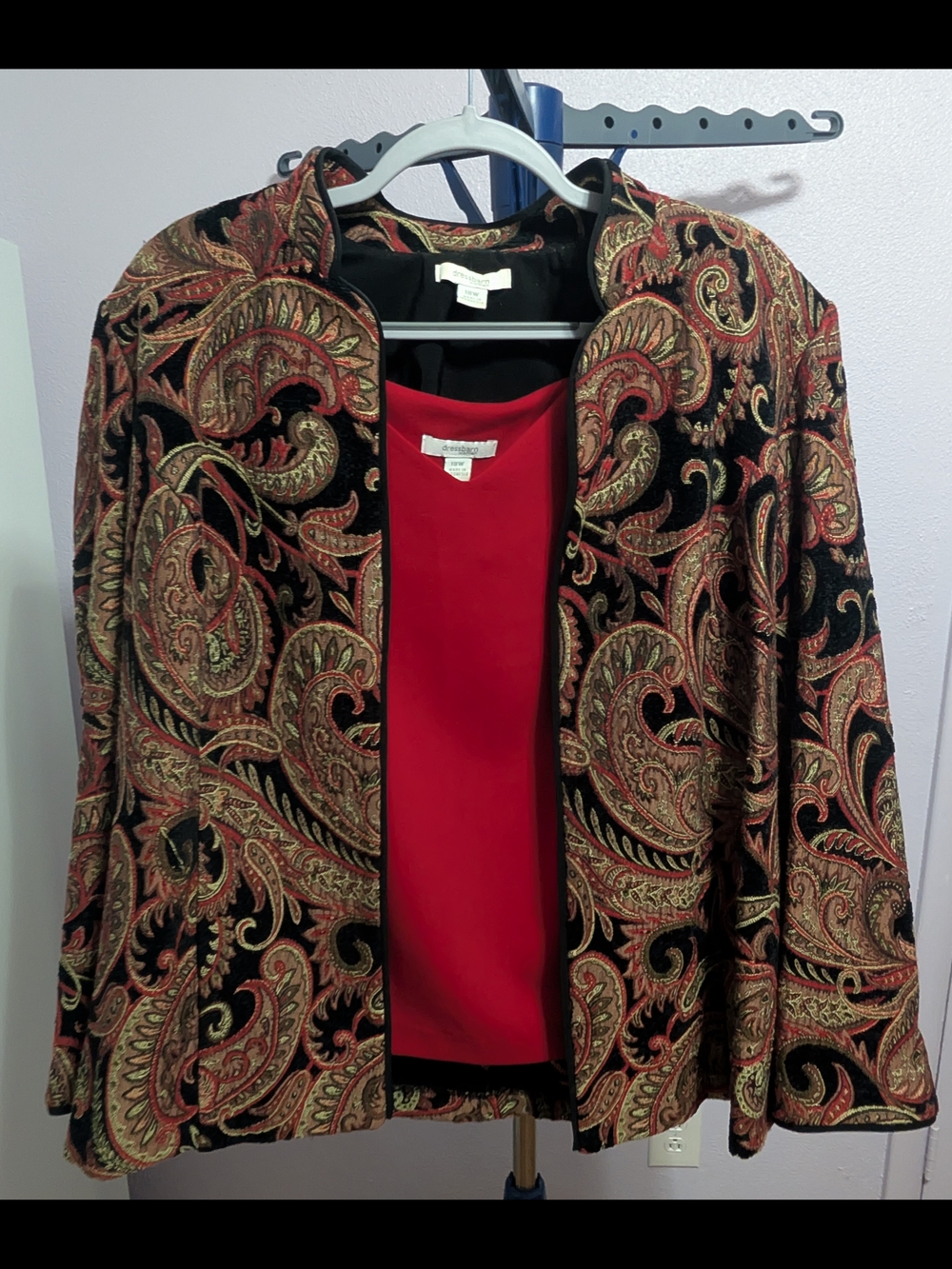 dressbarn Woman Deep Red Plus-Size Dress